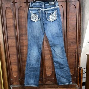 Rock & Roll Cowgirl Women's 27x36Blue Embellished Jeans